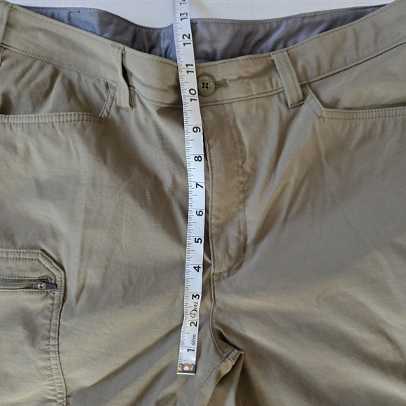 Eddie Bauer Olive Fleece Lined Tech Pants Sz 36×30 Hiking Outdoor Trails Granola - Picture 15 of 16